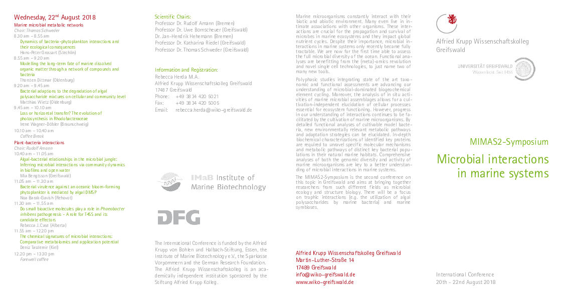 Programm MIMAS2-Symposium